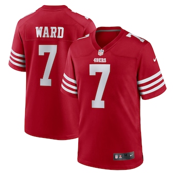 mens nike charvarius ward scarlet san francisco 49ers game p